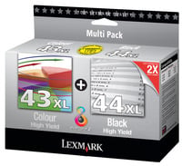 
	Lexmark Original 44XL and 43XL Twin Pack Black and Colour Cartridges (0080D2966)
