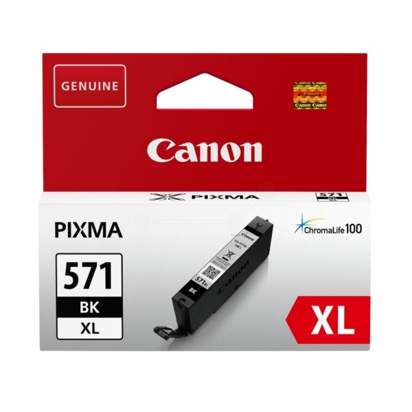 Canon Original CLI-571BKXL Black High Capacity Ink Cartridge (0331C001)