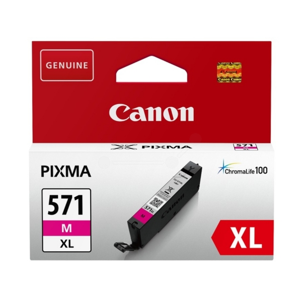 Canon Original CLI-571MXL High Capacity Magenta Ink Cartridge (0333C001)
