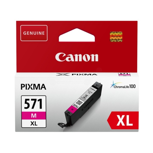 Canon Original CLI-571MXL High Capacity Magenta Ink Cartridge (0333C001)
