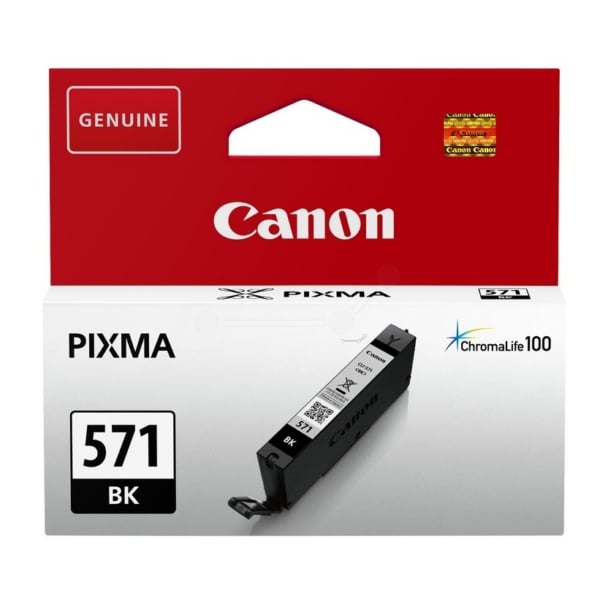 Canon Original CLI-571BK Black Ink Cartridge (0385C001)
