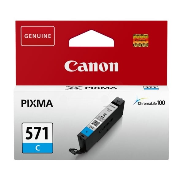 Canon Original CLI-571C Cyan Ink Cartridge (0386C001)