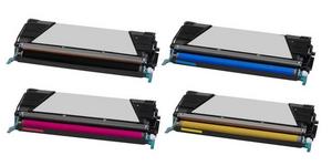 Compatible Lexmark 0C734A1 Set Of 4 Toner Cartridges (Black,Cyan,Magenta,Yellow)