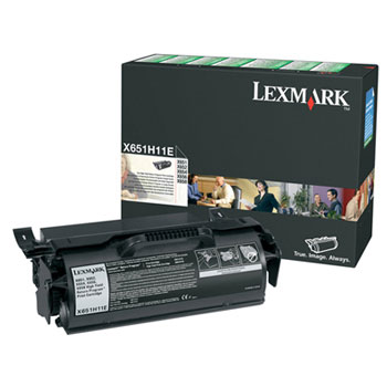 
	Original Lexmark 0X651H11E Black Toner Cartridge
