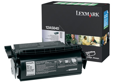 
	Original Lexmark 12A5840 Black Toner Cartridge
