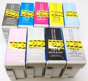 Compatible Epson R3000 Set Of 9 Ink Cartridges (T1571/2/3/4/5/6/7/8/9)