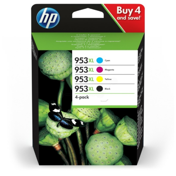 HP Original 953XL Combo Pack of 4 Ink Cartridges (3HZ52AE)