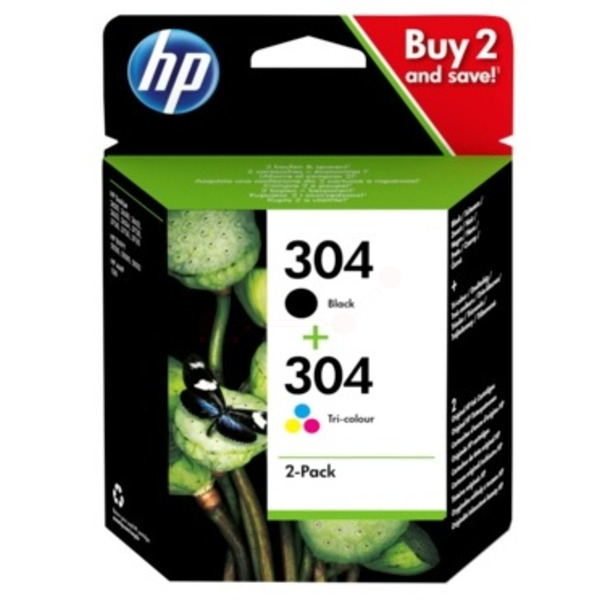 HP Original 304 Black & Tri-Colour Ink Cartridge Multipack (3JB05AE)
