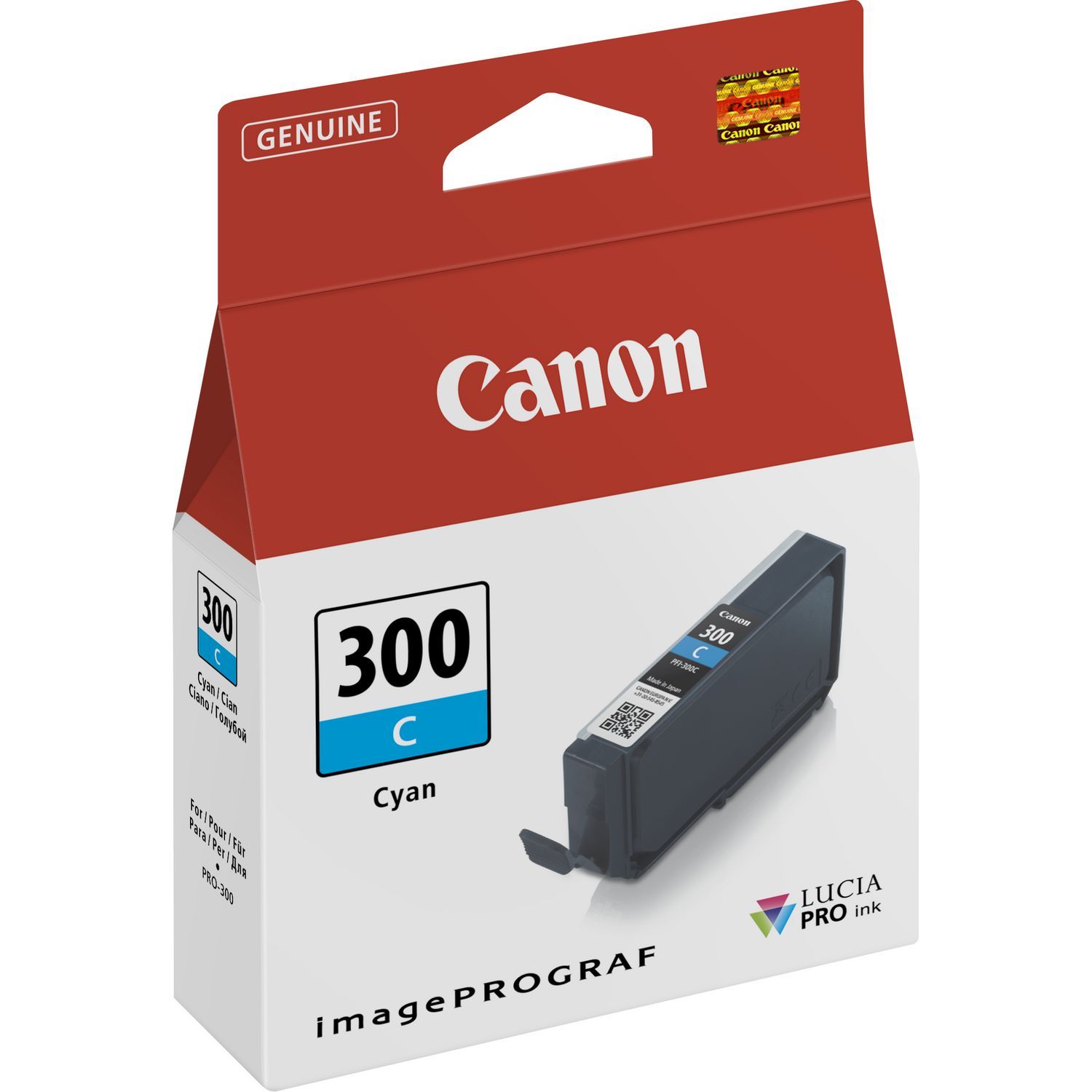 Canon Original PFI-300C Cyan Inkjet Cartridge 4194C001