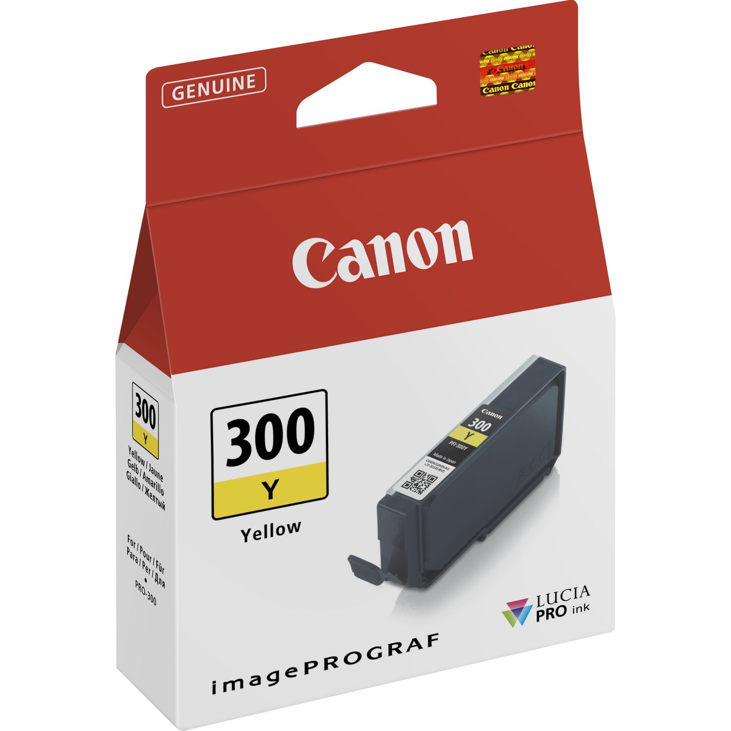 Original Canon PFI-300Y Yellow Inkjet Cartridge 4196C001