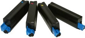 Compatible Oki 42127457 Set Of 4 Toner Cartridge (Black,Cyan,Magenta,Yellow)