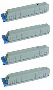 Compatible Oki 434877 Set Of 4 Toner Cartridge (Black,Cyan,Magenta,Yellow)