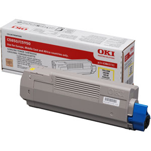 Original Oki 43865721 Yellow Toner Cartridge