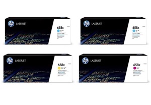 Original HP 658X 4 Colour High Capacity Toner Cartridge Multipack (Black/Cyan/Magenta/Yellow)