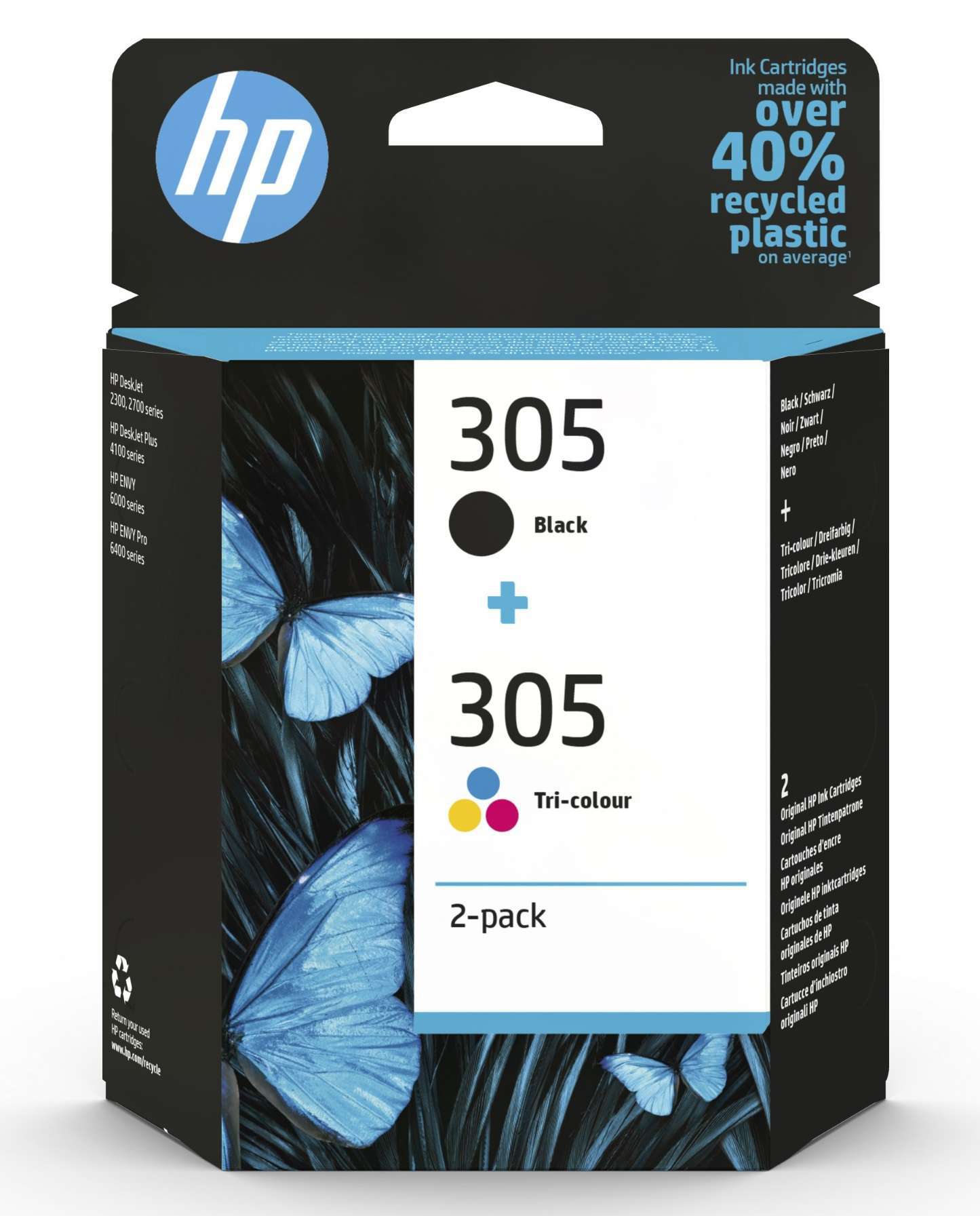 HP Original 305 Black &amp; Tri-Colour Ink Cartridge Multipack 6ZD17AE