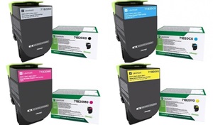 Original Lexmark 71B20 4 Colour Toner Cartridge Multipack (Black/Cyan/Magenta/Yellow)