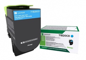 Original Lexmark 71B20C0 Cyan Toner Cartridge