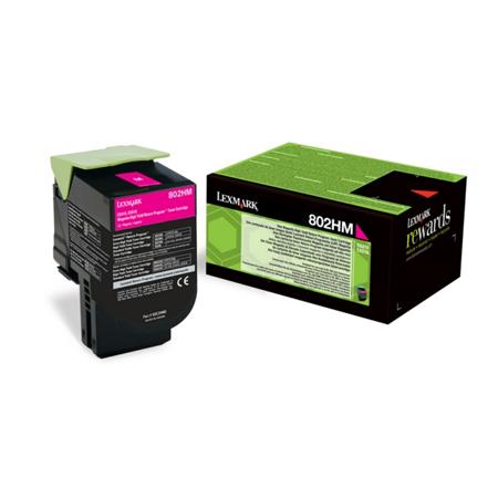 Original Lexmark 802H Magenta Toner Cartridge 80C2HM0