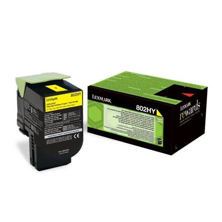 Original Lexmark 802H Yellow Toner Cartridge 80C2HY0