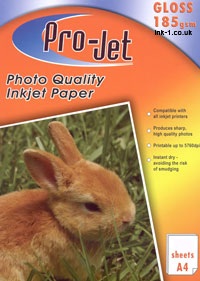 Projet A4 High Glossy Inkjet Paper 185g 40 sheets