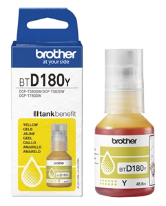 Original Brother BTD180Y Yellow Ink Bottle BTD180Y