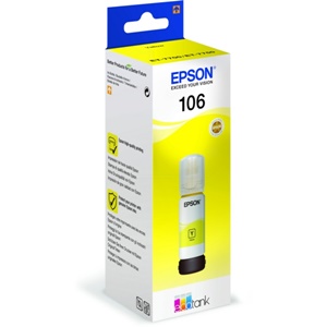 Original Epson 106 Yellow Ecotank Ink Bottle (C13T00R440)