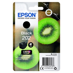 Original Epson 202 Black Inkjet Cartridge (C13T02E14010)