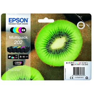 Original Epson 202 5 Colour Inkjet Cartridge Multipack (C13T02E74010)