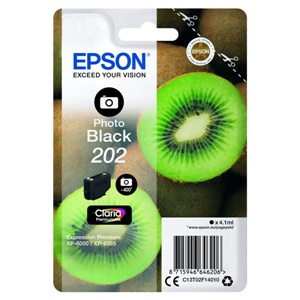 Original Epson 202 Photo Black Inkjet Cartridge (C13T02F14010)