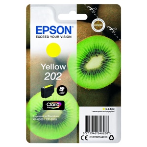 Original Epson 202 Yellow Inkjet Cartridge (C13T02F44010)