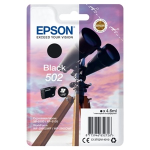 Original Epson 502 Black Inkjet Cartridge (C13T02V14010)