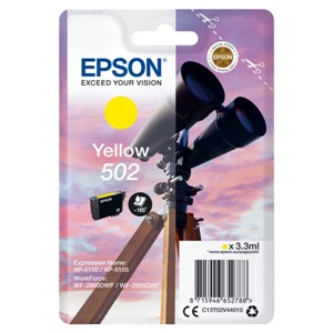 Original Epson 502 Yellow Inkjet Cartridge (C13T02V44010)