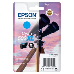 Original Epson 502XL Cyan High Capacity Inkjet Cartridge (C13T02W24010)