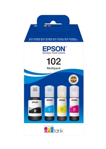 Original Epson 102-PACK Four Colour Multipack Ink Bottle C13T03R640