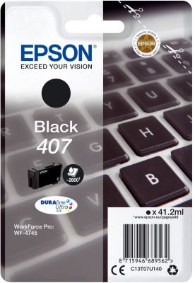 Epson Original 407 Black Ink Cartridge C13T07U140