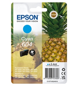 Original Epson 604 Cyan Inkjet Cartridge C13T10G24010