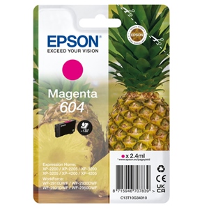 Original Epson 604 Magenta Inkjet Cartridge C13T10G34010