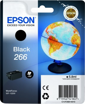 Original Epson 266 Black Ink Cartridge (C13T26614010)