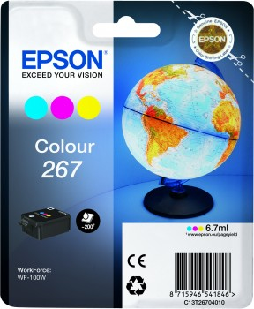 Original Epson 267 Tri Colour Ink Cartridge (C13T26704010)