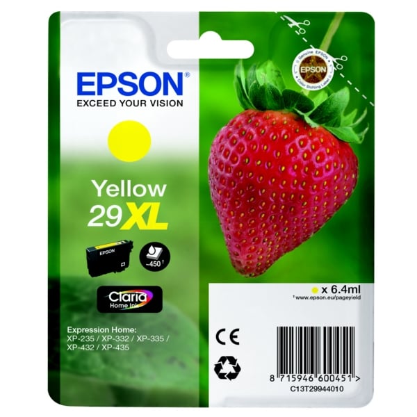 Epson Original 29XL Yellow High Capacity Ink Cartridge (T2994)


