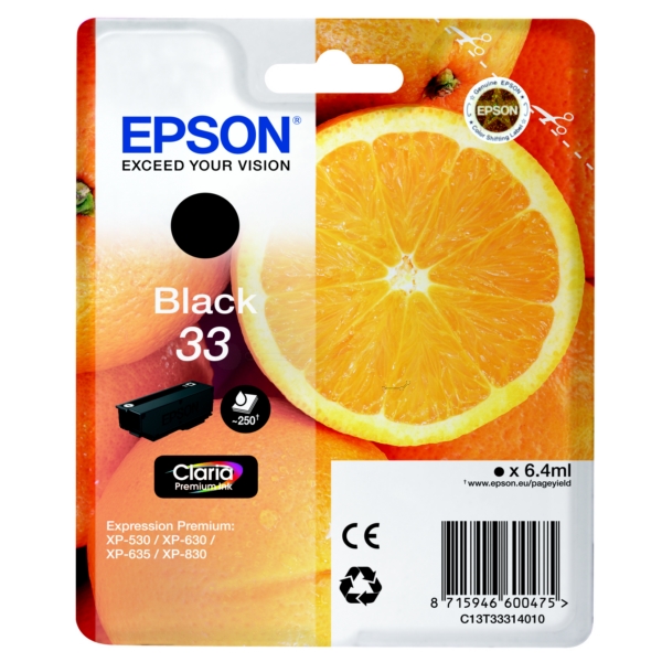 Epson Original 33 Black Ink Cartridge (T3331)
