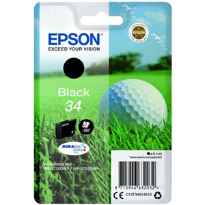 Original Epson 34 Black Inkjet Cartridge (C13T34614010)
