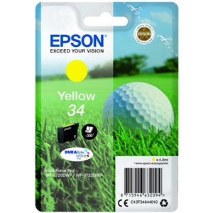 Original Epson 34 Yellow Inkjet Cartridge (C13T34644010)