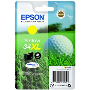 Original Epson 34XL Yellow High Capacity Inkjet Cartridge (C13T34744010)