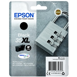 Original Epson 35XL Black High Capacity Inkjet Cartridge (C13T35914010)