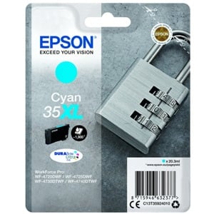 Original Epson 35XL Cyan High Capacity Inkjet Cartridge (C13T35924010)