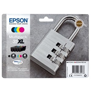 Original Epson 35XL High Capacity 4 Colour Inkjet Cartridge Multipack (C13T35964010)