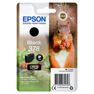 Epson Original 378 Black Inkjet Cartridge (C13T37814010)