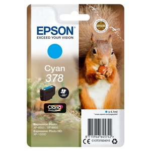 Original Epson 378 Cyan Inkjet Cartridge (C13T37824010)
