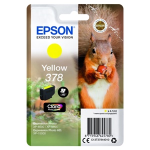 Original Epson 378 Yellow Inkjet Cartridge (C13T37844010)